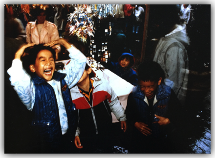 Children enjoying the celebrations